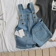 thumbnail image 4 of URMAGIC Baby Girl Jean Shorts, Toddler Denim Cute Summer Shortalls 1-2 Years, 4 of 7