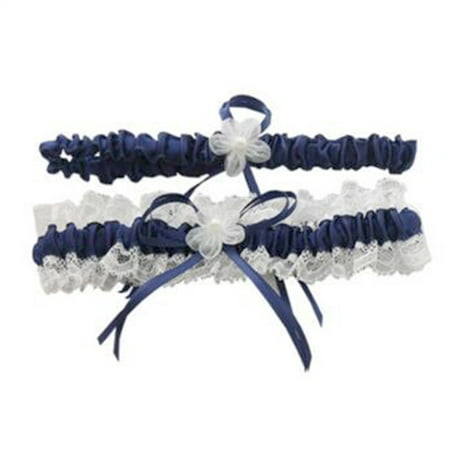 

Bridal Garter Set Lace Wedding Garters Floral Leg Ring for Bride Bridal Women Navy Blue