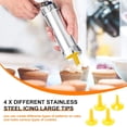 thumbnail image 4 of Kit pistola prensa galletas para hacer galletas, máquina para hacer churro, pistola glaseado, decoración con discos galletas acero inoxidable boquillas, prensa de galletas para hornear, 4 of 4