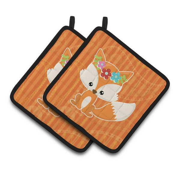 Caroline's Treasures Fox Pair of Pot Holders