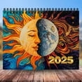 Korri 2025 Sun And Moon Calendar Home Decor 12 Platform Calendar， Sun