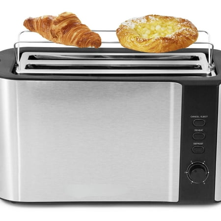 

Stainless Steel 4 Slice Long Slot Toaster practical practical