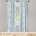 thumbnail image 3 of Ambesonne Victorian Curtains, Swirled Floral Lines, Pair of 28"x63", Pale Blue White, 3 of 5