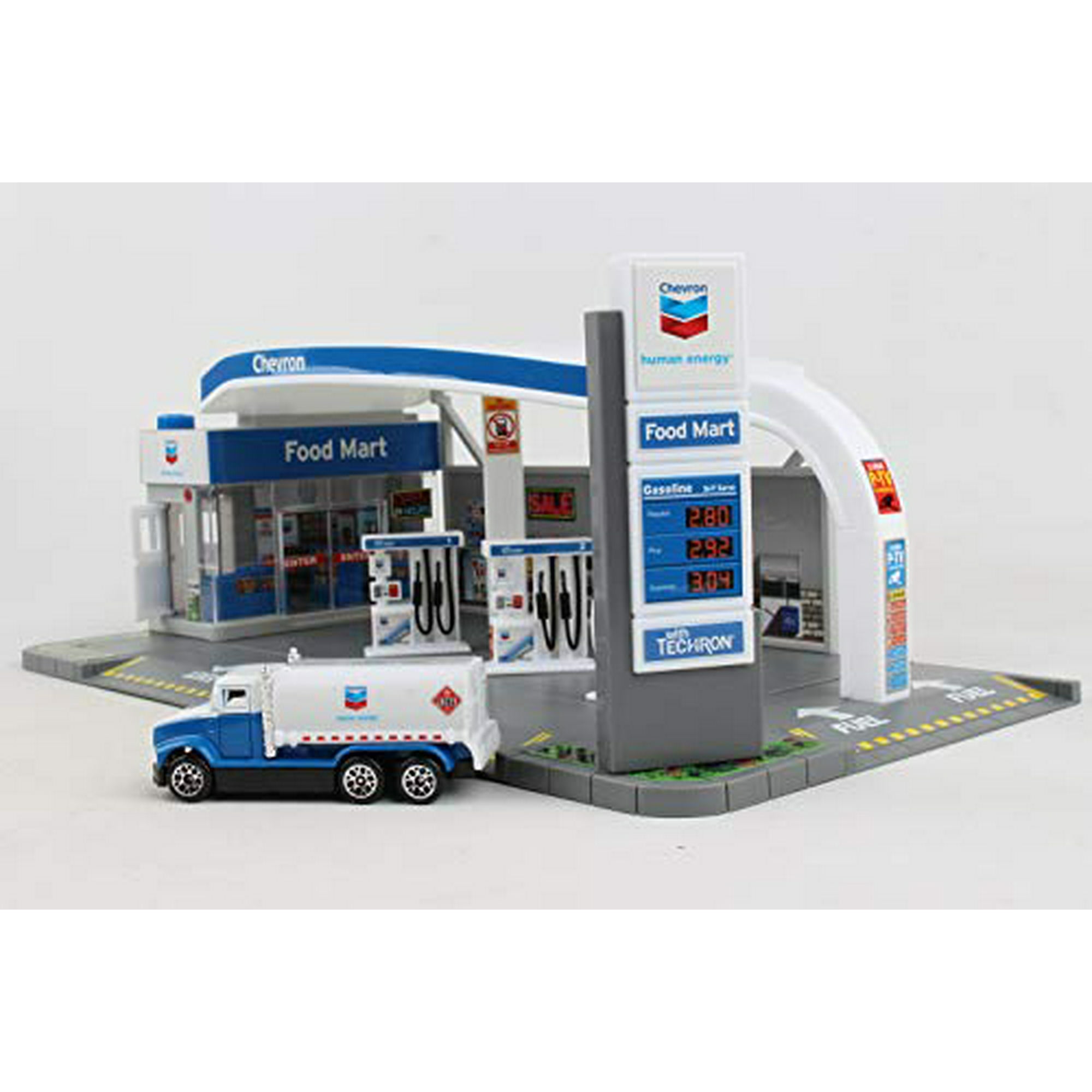 Fuel Tank Truck Mini Coopers Gas Station Model Set Car Fuel Station Toy
