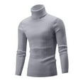 thumbnail image 3 of Wo-Fusoul Men's Winter Retro Cable-Knit Turtleneck Pullover, Base Layer Sweater, 3 of 5