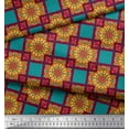 thumbnail image 2 of Tissu d'Impression Décoratif en Crêpe de polyester d'Apple Check & Mandala par la Cour 42 Pouces de Large, 2 of 3