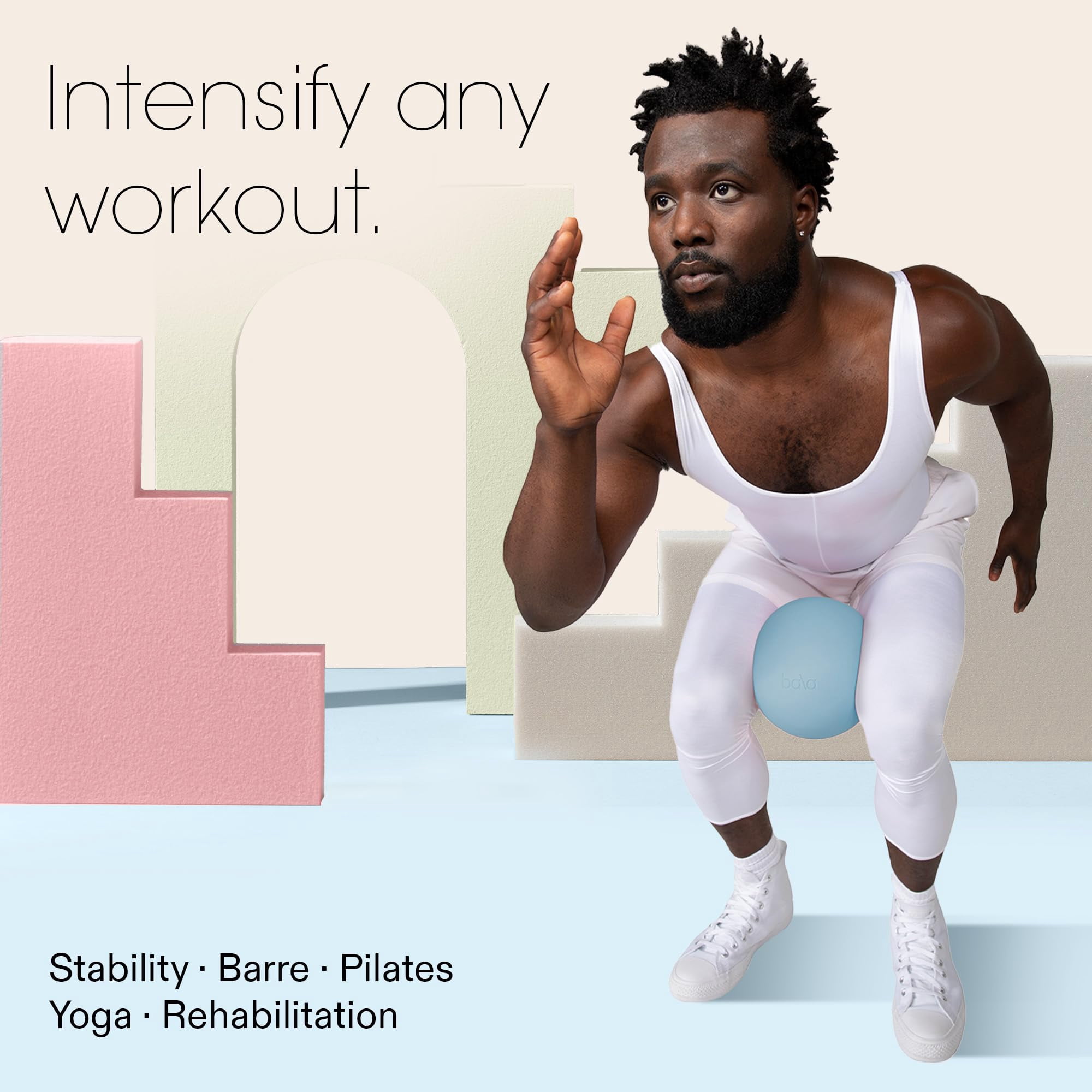 Bala Non-Weighted Exercise Ball (Sea) - 8" Yoga Ball for Barre, Stretching, & Strength Training