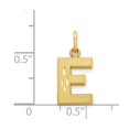 thumbnail image 4 of Diamond2Deal 14K Pendentif Initiale Lettre E en Satin Doré Jaune pour Femmes, 4 of 6