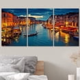 thumbnail image 3 of wall26 Canvas Print Wall Art Set Grand Canal at Night in Venice, Italy Nature Wilderness Photography Realism Rustic Scenic Colorful Multicolor for Living Room, Bedroom, Office - 24"x36"x3 P, 3 of 5