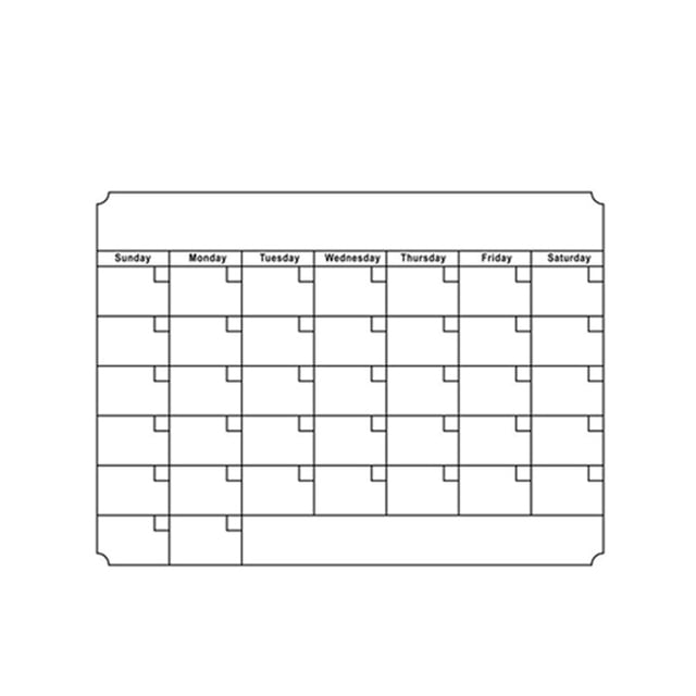 Calendario de borrado en seco magnético reutilizable, planificador semanal mensual, pegatina magnética para horario de nevera Methold JJ20136-02