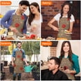 thumbnail image 4 of Pioneer Flower Floral Print Pattern Apron for Women and Men, Cotton Linen Waterproof with Pockets, Adjustable, 33x27 Inch for Kitchen, Gardening, BBQ, Salon, 4 of 6