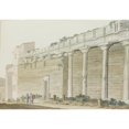 thumbnail image 2 of Abraham-Louis-Rodolphe Ducros 14x11 Black Ornate Wood Framed Double Matted Museum Art Print Titled: View of Oude Minerva Temple on Island of Syracuse (1778), 2 of 5
