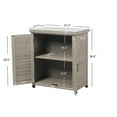 thumbnail image 2 of E-Western Potting Bench with Storage Cabinet and Metal Table Top for Outdoor Garden Yard Patio 31.5x17x36 Grey, 2 of 24