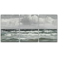 thumbnail image 1 of PixonSign Canvas Print Wall Art Set Storm Cloud Coastal Ocean Wave Beach Seascape Nature Wilderness Illustrations Modern Art Decorative Rustic Relax/Calm Colorful for Bedroom - 16"x24"x3, 1 of 5