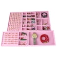thumbnail image 6 of LICEWO Velvet Jewelry Tray Ring Earrings Organizer Stackable Jewelry Drawer Organiser, 6 of 15