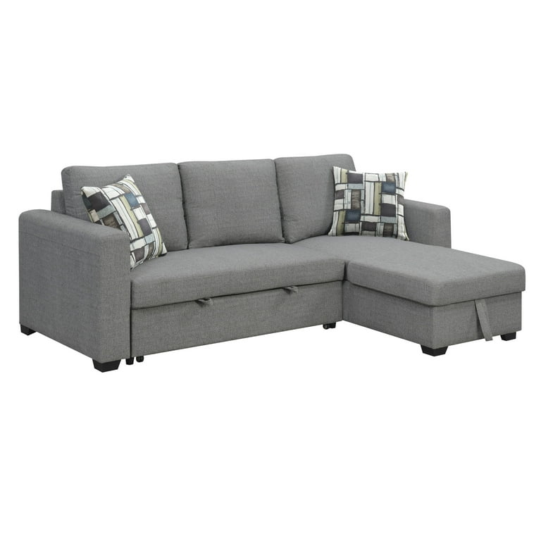Wallace Bay Johnston Reversible Convertible Sectional Sofa with Sleeper