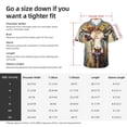 thumbnail image 4 of Fotbe Oil Painting Flower Cow Hawaiian Shirt for Men Unisex Summer Beach Casual Short Sleeve Cotton Linen Button Down Shirts-3X-Large, 4 of 5