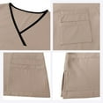 thumbnail image 4 of YLSDY Fashion Men & Women Scrub Tops V-Neck Scrubs Unisex Stretch Nursing Shirts Medical Uniform Workwear with 3 Pockets Khaki XL, 4 of 6
