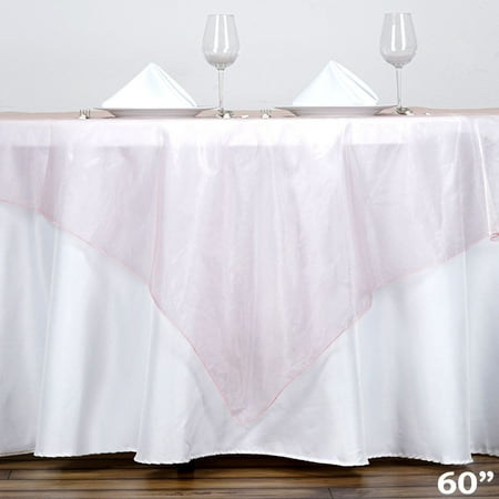 

BalsaCircle 60 x 60 Rose Gold Sheer Organza Table Overlays Wedding Party Tablecloth