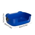 thumbnail image 3 of Your Holiday Open Top Cat Litter Box Large Spill Proof Anti Kick Out Tray High Sided One Piece Plastic Pet Supplies In Sky Blue Blue, 3 of 6