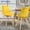 Yellow, variant on PP Upholstered Side Dining Chair with Beech Wood Legs, Yellow, Set of 2