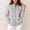 Gray, variant on Womens Stand Collar Fleece Zip Jacket Ribbed Cuff & Hem Side Hand Pockets Minimalist Straight Cut for School Run Neighborhood Visit Gray M