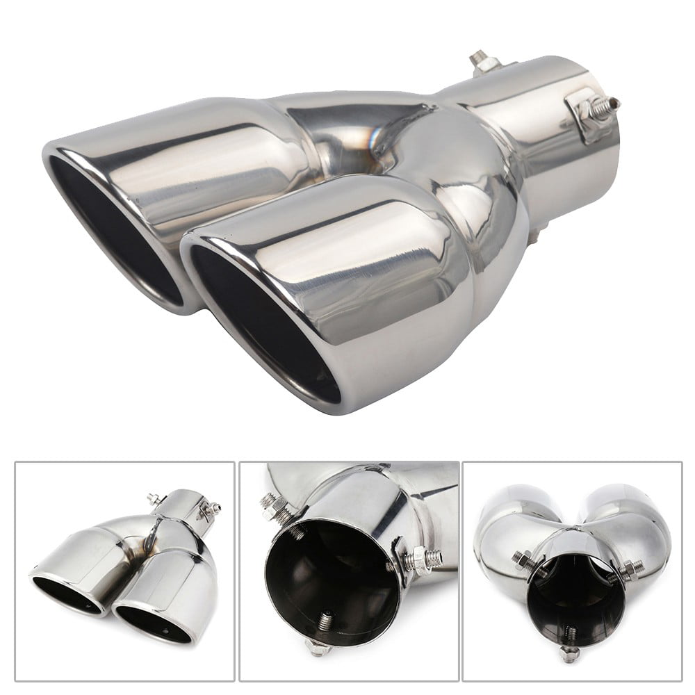 Universal 63mm Stainless Steel Car SUV Exhaust Pipe Tail Muffler Tip Car Styling 