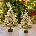 thumbnail image 5 of Gcvizuso Christmas Tree, Christmas Tree Decorations, New Flocking Small Tree Green Table Decoration Christmas Tree Christmas Decoration Mini Table Decoration Holiday Props, 5 of 8