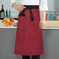 thumbnail image 3 of LShunze Chef Works Unisex Half Bistro Server Apron with Pockets,Adjustable Oil-Proof Stain-Proof Breathable Kitchen Cooking Apron for Home Restaurant, 3 of 8