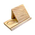 thumbnail image 1 of Soporte para libros con soporte para bebidas, estantería de madera para libros, soporte para libros, estantería triangular de madera para estudio, BLESIY Titular del libro, 1 of 8