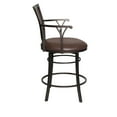 thumbnail image 3 of Steve Silver Bayview Metal Swivel Counter Stool, Coach Brown, 3 of 8