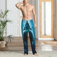 thumbnail image 2 of Pofeuu Open-Mouthed Shark Print Men's Pajama Pants, Soft Lounge Pajama Pants with big pockets for Men Plaid Pj Bottoms-Medium, 2 of 6