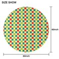 thumbnail image 6 of Multi Color Checkerboard Checkered Pattern Round Tablecloth 60"x60",Wrinkle Wipeable Table Cloth for Kitchen Dining Room Picnic Patio Party, 6 of 6