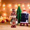 thumbnail image 4 of ​15" Red Standing Snowman Decor with Linen Hat - Festive Cloth Christmas Doll for Home & Gift​​ red, 4 of 6