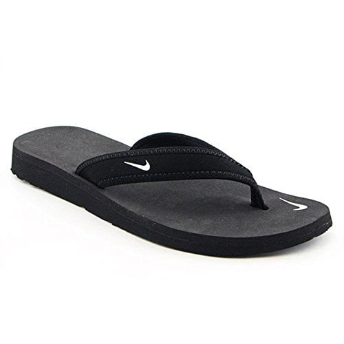 Womens Nike Celso Girl Thong Sandals Black/White Size 6 - Walmart.com