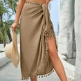 thumbnail image 2 of WINDLAND Women Beach Long Sarong Swimsuit Coverups Wrap Pareo with Tassel for Girls, 2 of 21