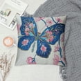 thumbnail image 2 of Nawypu Decorative Throw Pillow Covers Couch Square Pillowcases Cushion for Bedroom Sofa Farmhouse Decor(Blue Butterfly), 2 of 5