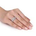 thumbnail image 3 of 1 1/8 Carat (ctw) Lab Created White Sapphire Graduated Ring in Sterling Silver, 3 of 4