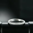 thumbnail image 4 of Top Moissanite Eternity Band - Vintage Solid Sterling Silver Band - Minimalist Bridal Matching Band - Antique Ring for Women - RIng for Her, 4 of 7