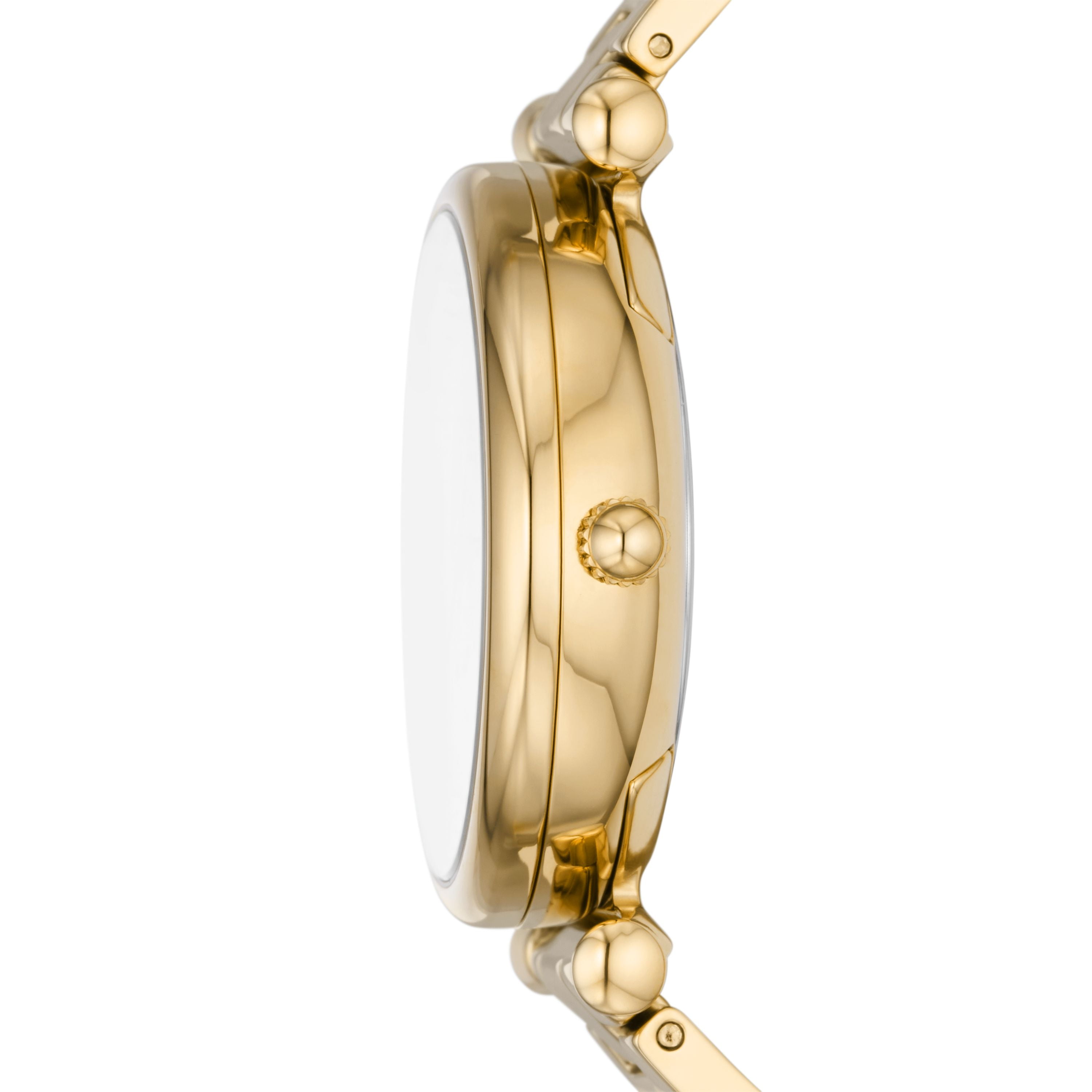 Fossil Ladies' Carlie Three-Hand Date Gold-Tone Stainless Steel Watch (ES5159)