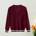 thumbnail image 2 of oqasdz Girls Coats and Jackets Children Knit Cardigan Student Class Fashion Outerwear New Fashion Sweater Uniform Top Coat, 2 of 5
