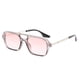 thumbnail image 1 of Gafas de sol cuadradas retras de la moda simple de las gafas de sol huecas del haz doble, hechas de PC, 1 of 5