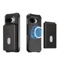 thumbnail image 2 of Dteck Detachable Wallet Case for Google Pixel 9A with Stand, Strong Magnetic Card Holder Case Compatible with MagSafe, Shockproof PU Leather RFID Blocking Flip Credit Purse Cover, Black, 2 of 8