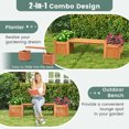 thumbnail image 6 of Topcobe Wood Planter Box with Bench for Garden Yard Balcony, Planters for Outdoor Plants, Raised Garden Beds Outdoor, 6 of 8