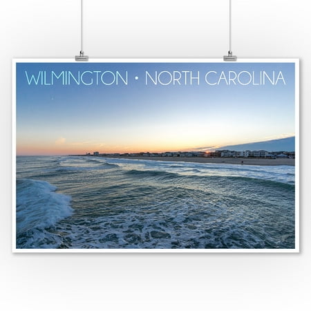 Wilmington, North Carolina - Sunset at Wrightsville Beach - Lantern Press Photography (9x12 Art Print, Wall Decor Travel