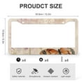 thumbnail image 3 of Wildlife Flower & Butterfly License Plate Frames 2 Pieces French Country Car Tags Frames Holder for Women Men Auto Decoration Hardware 2 Round Holes Quality Aluminum Metal License Plate Frame, 3 of 6