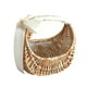 thumbnail image 1 of Cesta de mimbre para flores con asa de cinta, cesta de almacenamiento tejida estilo boho, cestas para niñas de, 1 of 9