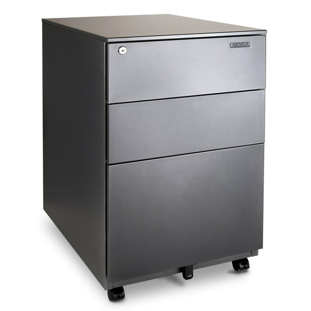 3 Drawer Metal Mobile File Cabinet, Cute File Cabinet With Lock