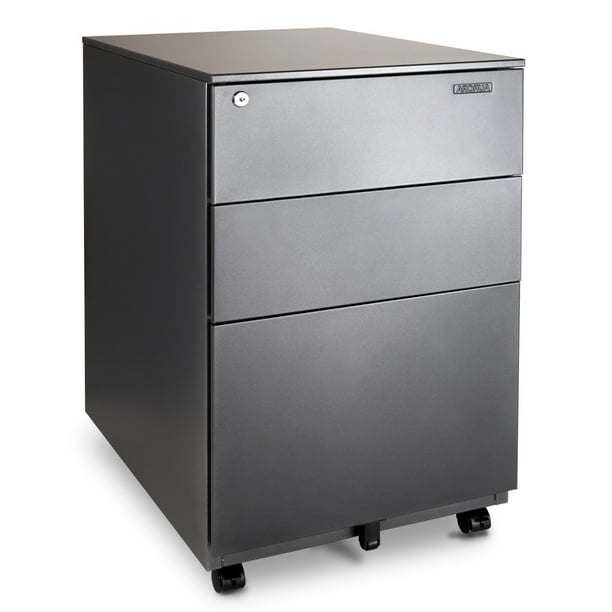 Aurora Modern Soho Design 3 Drawer Metal Mobile File Cabinet With Lock Key Sliding Multiple Colors Com 3 Drawer Metal Mobile File Cabinet, Modern Filing Cabinets