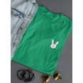 thumbnail image 3 of Cute Bunny Left Chest Pocket Graphic Women Kelly Green T-Shirt, Female Small, 3 of 4